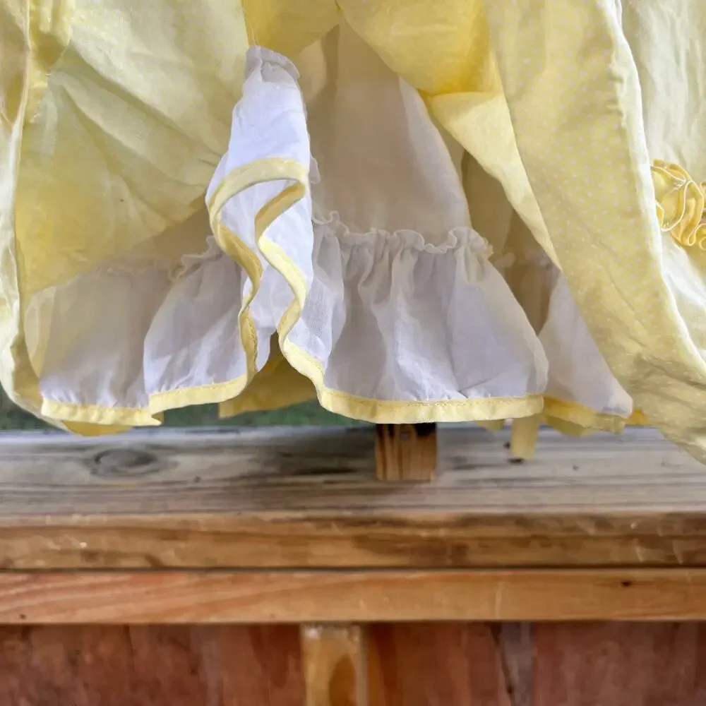 Martha's Miniatures Vintage Girl's Yellow Dress Size 4